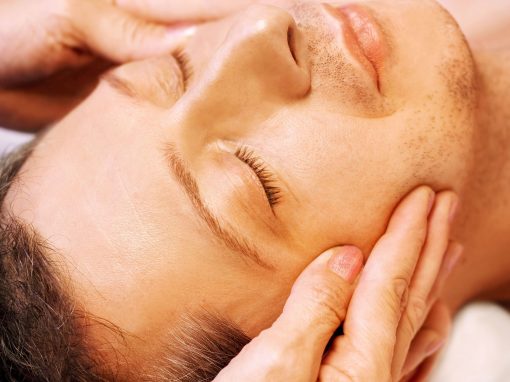 man receiving reiki