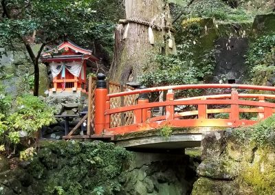 A bridge on the path to Kurama-dera temple