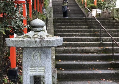 Kandi Austin on the steps to Kurama-dera temple